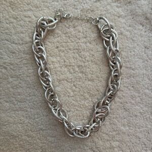 Bold Silver Chunky Link Necklace